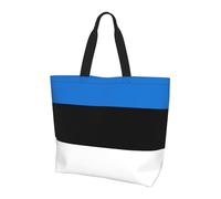 AYYQWE Bolso de hombro de gran capacidad con estampado de bandera de Estonia, uso diario, viajes, trabajo, ligero, casual, salidas de compras
