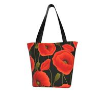 AYYQWE Bolso de hombro para mujer con estampado de flores de amapola, ligero, casual, compras, todos los días