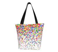 AYYQWE Bolso de hombro para mujer, diseño de lunares de colores, a la moda, ligero, casual, compras, todos los días