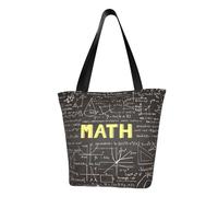 AYYQWE Bolso de hombro para mujer, diseño de matemáticas, para escuela, ligero, casual, compras, todos los días
