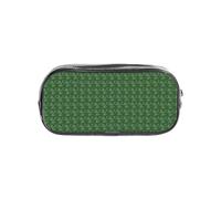 AYYQWE Bonita bolsa organizadora transparente de hojas de palma verde con estampado de papelería, estuche transparente para suministros de oficina, viajes y escuela