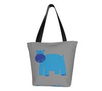 AYYQWE Bonito bolso de hombro con estampado de hipopótamo para mujer, ligero, casual, compras, todos los días