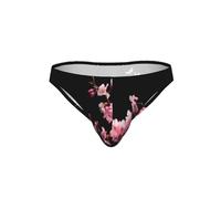 AYYQWE Calzoncillos de bikini para hombre, con estampado de flores de cerezo japonés, ropa interior transpirable, ropa interior para fitness, playa, vacaciones, descanso, Negro, M
