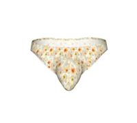 AYYQWE Calzoncillos de bikini transpirables con estampado de flores amarillas claras, ropa interior para fitness, playa, vacaciones, descanso, Negro, M