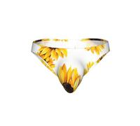AYYQWE Calzoncillos de bikini transpirables para hombre, con estampado de girasol, ropa interior para fitness, playa, vacaciones, descanso, Negro, M