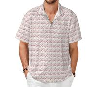 AYYQWE Camisa de manga corta con estampado de la Torre de París y una bicicleta para hombre, diseño tropical, resort, viajes, playa, oficina, uso diario, ligera, Negro, XXL