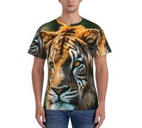 AYYQWE Camisetas de manga corta para hombre, con estampado de animales africanos, transpirables, para entrenamiento, verano, salidas casuales, Negro, XL