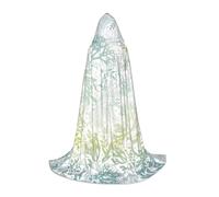 AYYQWE Capa con capucha de carnaval con estampado de algas marinas y azules verdes, disfraz para festivales, eventos, celebraciones al aire libre