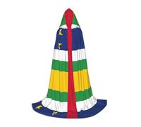 AYYQWE Capa con capucha de carnaval con estampado de bandera de África Central, disfraz para festivales, eventos, celebraciones al aire libre