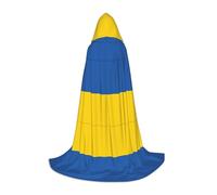 AYYQWE Capa con capucha de carnaval con estampado de bandera de Ucrania, disfraz para festivales, eventos, celebraciones al aire libre