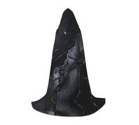 AYYQWE Capa con capucha de carnaval con estampado de mármol negro para festivales, eventos, celebraciones al aire libre