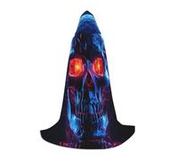 AYYQWE Capa con capucha de Halloween con estampado de calavera para carnaval, cosplay, para festivales, eventos, celebraciones al aire libre