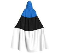 AYYQWE Capa con capucha para adultos, con estampado de bandera de Estonia, disfraz de carnaval, fiesta de máscaras, accesorio