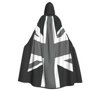 AYYQWE Capa con capucha para adultos, con estampado de la bandera nacional del Reino Unido, cómoda, para cosplay, carnaval, fiesta de máscaras, capa