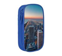 AYYQWE Chicago Illinois USA 1 - Estuche práctico con múltiples compartimentos, para oficina, viajes, escuela, arte, suministros diarios, Blue, Talla única, Bolsillo para el paquete