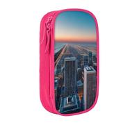 AYYQWE Chicago Illinois USA 1 - Estuche práctico con múltiples compartimentos, para oficina, viajes, escuela, arte, suministros diarios, Pink, Talla única, Bolsillo para el paquete