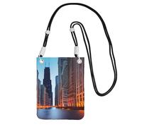 AYYQWE Chicago Illinois USA - Bolso cruzado delgado para teléfono, multiuso, para viajes, correr, uso diario