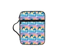 AYYQWE Dolphins in Love - Bolsa de almacenamiento de la Biblia impermeable para el hogar, iglesia, viajes, servicio de adoración