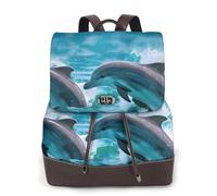 AYYQWE Dolphins In The Sea Print - Mochila para mujer, elegante, versátil, para ir de compras, uso diario, viajes, trabajo