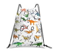 AYYQWE Elegante mochila de aprendizaje con estampado de dinosaurios para adultos, ligera, plegable, con cordón, bolsa deportiva, reutilizable, para viajes, yoga