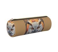 AYYQWE Estuche cilíndrico elegante con diseño de búho, organizador de artículos de papelería y accesorios de oficina, Gold, One Size, Organizador de bolsas