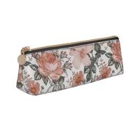 AYYQWE Estuche con diseño de la Torre Eiffel de París con diseño de flor de París, estuche triangular de gran capacidad, con cremallera, para maquillaje, White, Talla única
