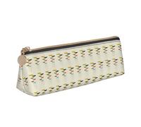 AYYQWE Estuche con estampado moderno de mediados de siglo para estudiantes, estuche triangular de gran capacidad, con cremallera, para maquillaje, escuela, universidad, White, Talla única