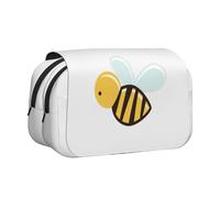 AYYQWE Estuche ligero con estampado de abeja de dibujos animados, elegante, papelería, viajes, oficina, gran capacidad, artículos de tocador