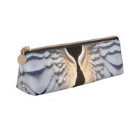 AYYQWE Estuche para lápices con diseño de alas de ángel para estudiantes, gran capacidad, con cremallera, para maquillaje, escuela, universidad, White, Talla única
