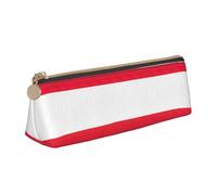 AYYQWE Estuche para lápices con estampado de bandera austriaca, gran capacidad, triangular, con cremallera, para maquillaje, escuela, universidad, White, Talla única