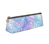 AYYQWE Estuche para lápices con estampado de escamas de sirena, gran capacidad, triangular, con cremallera, para maquillaje, escuela, universidad, White, Talla única