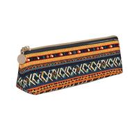 AYYQWE Estuche para lápices con estampado nacional africano para estudiantes, gran capacidad, triangular, con cremallera, para maquillaje, escuela, universidad, White, Talla única
