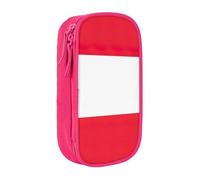 AYYQWE Estuche práctico con estampado de bandera austriaca con múltiples compartimentos, para oficina, viajes, escuela, arte, suministros diarios, Pink, Talla única, Bolsillo para el paquete