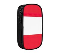 AYYQWE Estuche práctico con estampado de bandera austriaca con múltiples compartimentos, para oficina, viajes, escuela, arte, suministros diarios, Black, Talla única, Bolsillo para el paquete