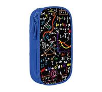 AYYQWE Estuche práctico con estampado de fórmula matemática, multicompartimento, oficina, viajes, escuela, arte, suministros diarios, Blue, Talla única, Bolsillo para el paquete