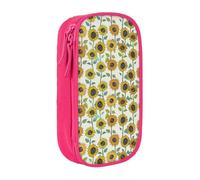 AYYQWE Estuche práctico con estampado de girasoles románticos, múltiples compartimentos, oficina, viajes, escuela, arte, suministros diarios, Pink, Talla única, Bolsillo para el paquete