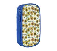 AYYQWE Estuche práctico con estampado de girasoles románticos, múltiples compartimentos, oficina, viajes, escuela, arte, suministros diarios, Blue, Talla única, Bolsillo para el paquete