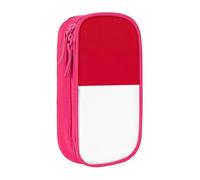 AYYQWE Estuche práctico con estampado de la bandera de Mónaco con múltiples compartimentos, para oficina, viajes, escuela, arte, suministros diarios, Pink, Talla única, Bolsillo para el paquete