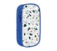AYYQWE Estuche práctico con estampado de mármol de terrazo en colores pastel, múltiples compartimentos, oficina, viajes, escuela, arte, suministros diarios, Blue, Talla única, Bolsillo para el paquete