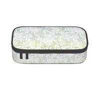 AYYQWE Estuche versátil con estampado de algas marinas verdes y azules para estudiantes, 8.3 x 2 x 3.7 pulgadas, bolsa de almacenamiento, uso escolar y oficina, Black, Talla única