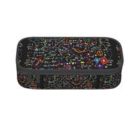AYYQWE Estuche versátil para estudiantes con diseño de fórmula matemática, 21 x 5 x 9,4 cm, bolsa de almacenamiento, uso escolar y oficina, Black, Talla única