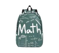 AYYQWE Formulas Shapes Theory - Mochila unisex con diseño de palabras y lecciones de matemáticas, ligera, doble bolsa de hombro, viajes, uso diario, Black, S, Mochilas rucksack