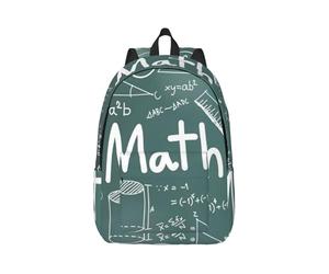 AYYQWE Formulas Shapes Theory - Mochila unisex con diseño de palabras y lecciones de matemáticas, ligera, doble bolsa de hombro, viajes, uso diario, Black, S, Mochilas rucksack
