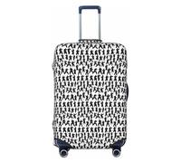 AYYQWE Funda elástica para maleta, diseño de siluetas de artes marciales, para vacaciones, viajes, equipaje, accesorio protector, Black, M, Equipaje de mano