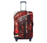 AYYQWE Funda protectora elástica para maleta, diseño de calle de Londres, color rojo, Black, S, Equipaje de mano