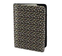 AYYQWE Funda tipo cartera con diseño de corazón para hombres y mujeres, con diseño de rompecabezas, para concienciación sobre el autismo, para documentos de viaje, elegante, segura y ligera, Black