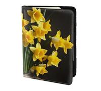 AYYQWE Funda tipo cartera con estampado de ramo de narcisos para hombre y mujer, elegante, segura y ligera, Black, Talla única