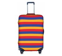 AYYQWE Funda universal para maleta con estampado de bandera de Armenia, impermeable, elástica, para viajes de negocios, protector de equipaje, White, L, Organizador de bolsas