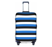 AYYQWE Funda universal para maleta con estampado de bandera de Estonia, impermeable, elástica, para viajes de negocios, protector de equipaje, White, M, Organizador de bolsas