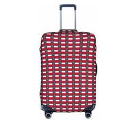 AYYQWE Funda universal para maleta con estampado de bandera de Georgia, impermeable, elástica, para viajes de negocios, protector de equipaje, White, L, Organizador de bolsas